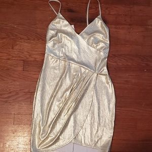 BRAND NEW gold mini dress